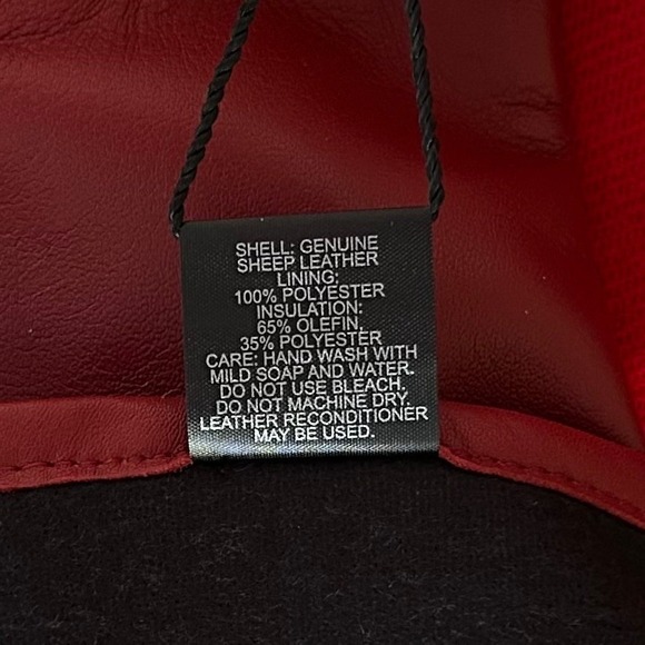 NWT Pratt and Hart Womens Broadway Cherry Red Leather Gloves Size 7.5 Thinsulate - Picture 3 of 10